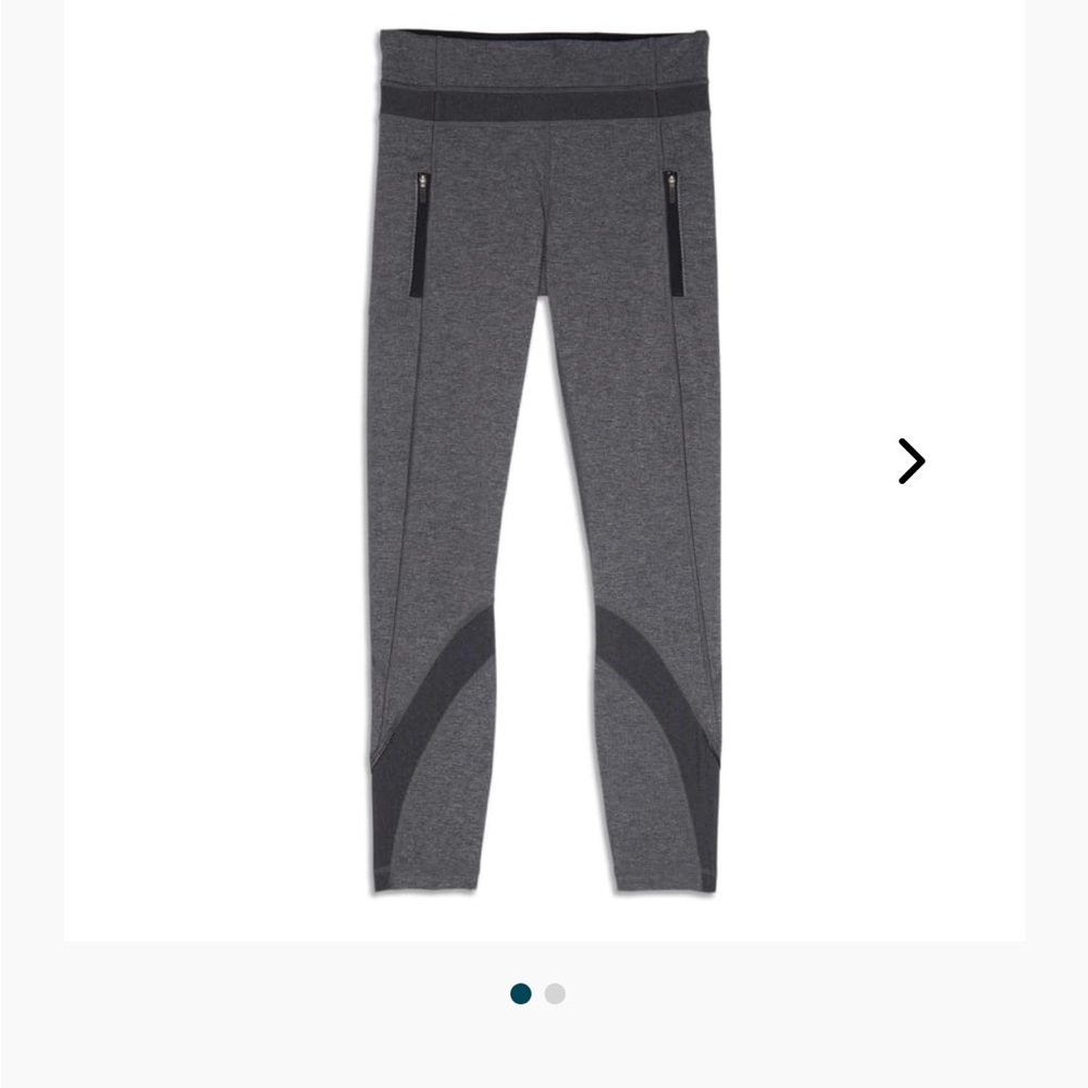 Lululemon Inspire Tight II- NWT in heathered black/black in size 2.
